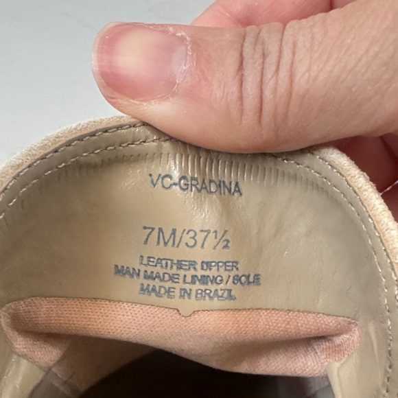 Vince Camuto Light Taupe Suede Pointed Ankle Booties - Picture 5 of 6